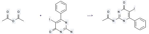 4(3H)-Pyrimidinone,2-amino-5-iodo-6-phenyl- is used to produce 2-(Acetylamino)-5-iodo-6-phenyl-4(3H)-pyrimidinone.